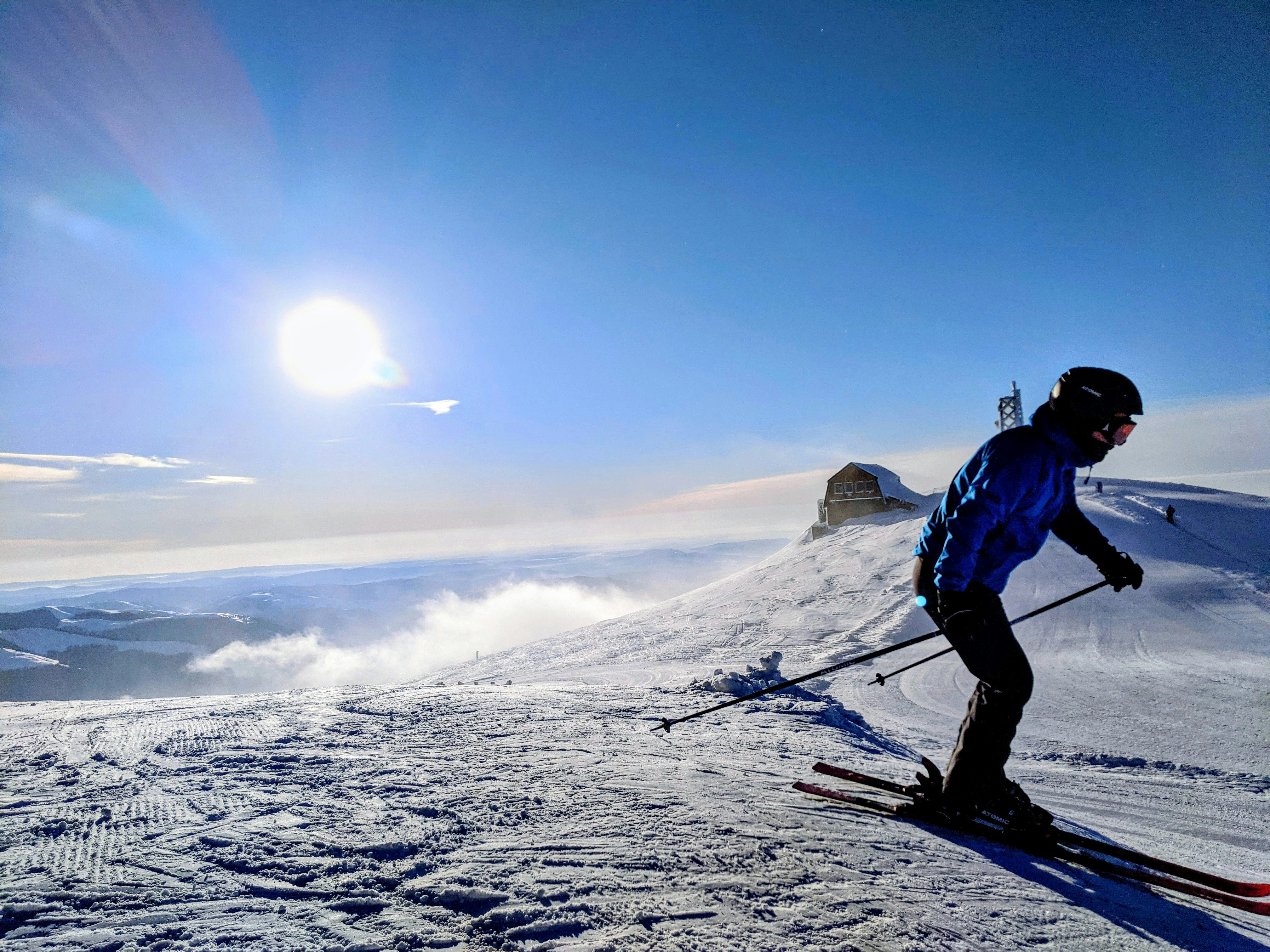 Skiing view